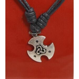 Mystical Vintage Celtic Cross Necklace Pendant Adjustable 24" Sacred Symbols NOS